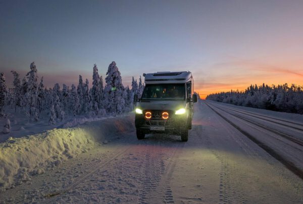 hymer ml-t 580 4x4 im Schnee, Lappland